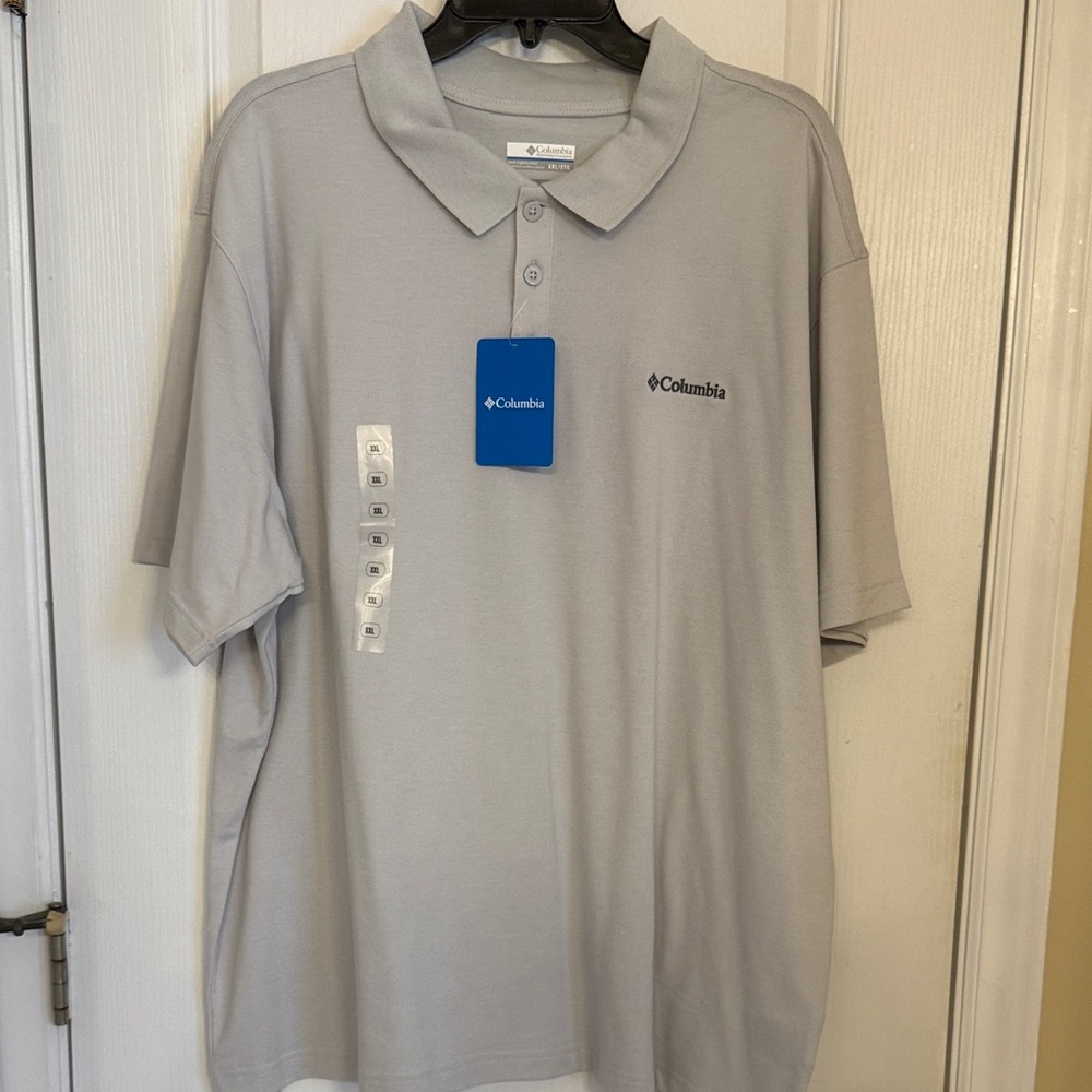 Columbia Men's Light Gray Polo Shirt